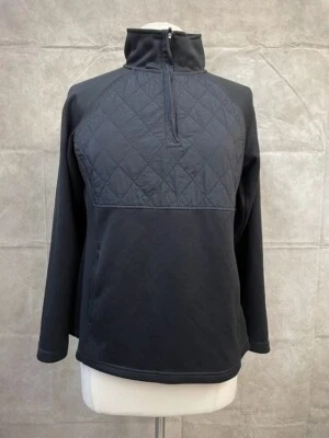 Avia Women's Black Quarter Zip Pullover Long Sleeve Size M (8-10) - Image 1 of 4