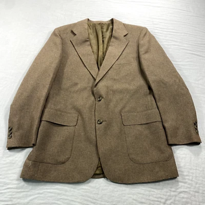 ВИНТАЖНЫЙ Levis Blazer мужской 42R коричневый действие костюм спортивное пальто куртка две кнопки - Изображение 1 из 4