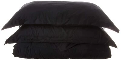 Chezmoi Collection 3-Piece Down Alternative Comforter Set (King, Black) King - Image 1 of 3