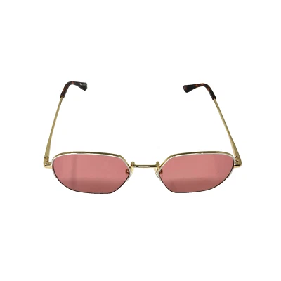 Gafas de sol TOMS blancas rosa con borde de polígono lentes retro tortuga una por una Foto 1 de 4