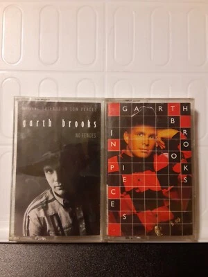 GARTH BROOKS Country Cassette Tapes (2) NO FENCES & IN PIECES FRIENDS LOW PLACES - Image 1 of 4