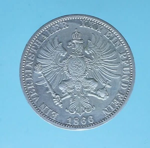 GERMANIA PRUSSIA TALLERO 1866 MONETE DA COLLEZIONE SILVER COIN ARGENTO CURRENCY - Foto 1 di 2