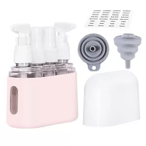 TSA Approved Toiletry Bottles – Leakproof Travel Containers w/ Labels for Liquid - Picture 1 of 6