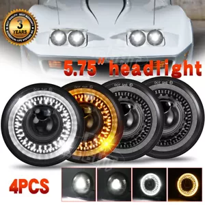 For 1968-1982 Chevy Corvette C3 5 3/4" 5.75" LED Hi/Lo Headlight Start up DRL x4 - Picture 1 of 11