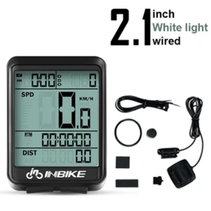 INBIKE IC321 Bicycle Computer Waterproof Wireless LCD Odometer Speedometer WHITE - Imagen 1 de 1