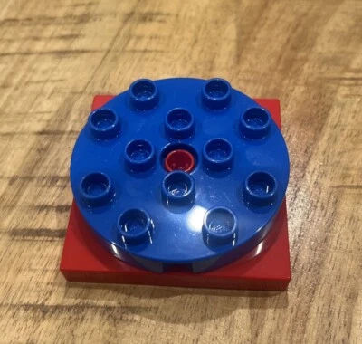 Lego Duplo Turntable Swivel Red Blue Replacement Piece - Image 1 of 2