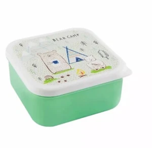 New Sass & Belle Bear Camp Adventure Camping small childrens square Lunch Box - Picture 1 of 10