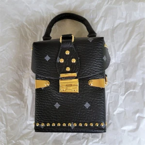 Nuevo bolso bandolera de caja dorado negro - Imagen 1 de 6