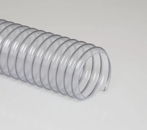 Clear PVC Textile Collection Hose - Flexadux PV R-2 12" x 25' - Picture 1 of 3