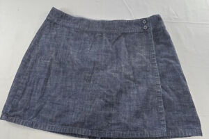 Tommy Hilfiger Womens Blue Denim Skirt Shorts Size 12