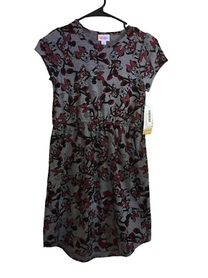 Vestido LuLaRoe Niña Talla 12 Minnie Mouse Gris Manga Gorra NUEVO Foto 1 de 4
