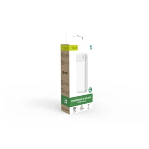 MUVIT FOR CHANGE POWERBANK 10000 MAH PLASTIQUE RECYCLE BLANC - Photo 1 sur 3