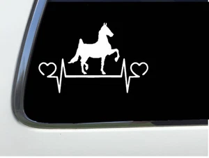 ThatLilCabin - American Saddlebred Horse 8" lifeline heartbeat AS275 car sticker - Picture 1 of 1