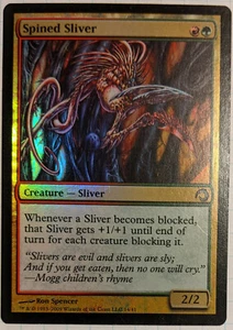 MTG FOIL Spined Sliver 14/41 LP Uncommon Premium Deck Series Slivers - Picture 1 of 4