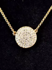 **Nuevo Collar Ralph Lauren Tono Dorado Estrás Disco Cierre Palanca** - Imagen 1 de 9
