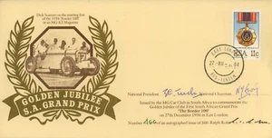 South African Grand Prix. Dick Seaman in MG K3. 1984 MGCC commemorative cover - Picture 1 of 2