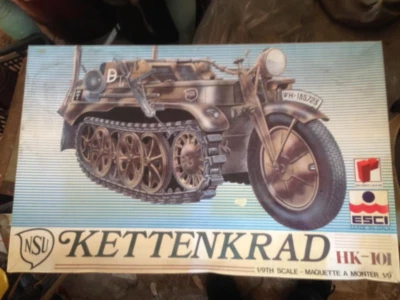 Zf055 Esci Modellino 1/9 Rara Moto 7005 Kettenkrad NSU Seconda Guerra Mondiale - Immagine 1 di 3