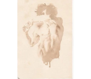 Anonymous Contemporary Modern Style Watercolour Male Nude Watercolor painting - Picture 1 of 4