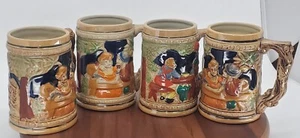 Vintage Bayrische Tasse Handbemalt Damen Made In Japan Konvolut 4 - Bild 1 von 12