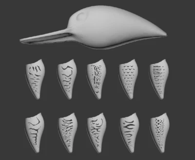 Plantilla 3D de plástico duro wLure para señuelo de pesca estilo verruga V2 Foto 1 de 4