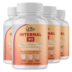Internal 911 Complete Internal Cleanse Formula 4 Bottle 240 Capsules - Picture 1 of 3