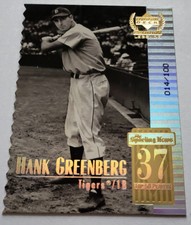 1999 Upper Deck Century Legends  Die-Cut Hank Greenberg  14/100 Tigers HOF Rare!