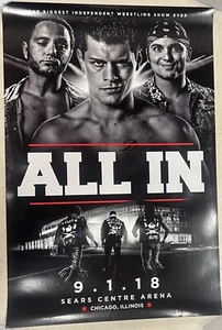 Poster Cody Rhodes The Young Bucks 24x36 originale tutto nel 2018 Chicago WWE AEW - Foto 1 di 12