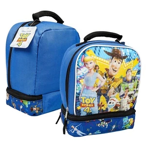 Disney Toy Story School Dual Compartment Insulated Handbag Thermal Lunch Bag Zip - Picture 1 of 10