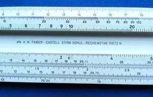 Rechenschieber A.W. Faber-Castell Modell 57/88 Germany RIETZ-N Schul-Rechenstab - Bild 1 von 10