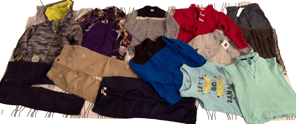 Lote 13 piezas 4 años niño Janie and Jack pantalones polo nueva camisa chaqueta invierno bbB1 Foto 1 de 4