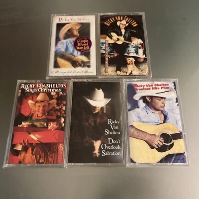 RICKY VAN SHELTON 5 Brand New Sealed Cassette Lot Sings Christmas Greatest Hits - Image 1 of 4