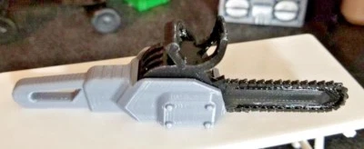 RC 1/10 Scale Black Silver Chainsaw Chain Saw Accessories Rock Crawlers Truck  - Image 1 of 4