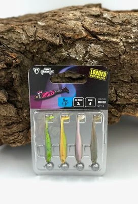 Fox Rage Ultra UV Slick Shad Loaded Lure Pack 4 Stück montiert 5cm 3g Barsch - Bild 1 von 4