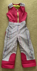 Spyder Rainbow Bib Pants 4T Small to Tall Ski Snow Snowboard Winter Girls Pant - Picture 1 of 21