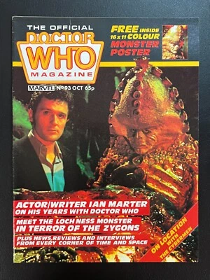 October 1984 Doctor Who Monthly Magazine #93 BBC TV w/Ian Marter Interview VTG! - Image 1 of 3
