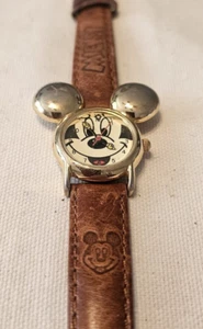 Mickey Mouse Face Watch With Gold Tone Ears - Picture 1 of 9