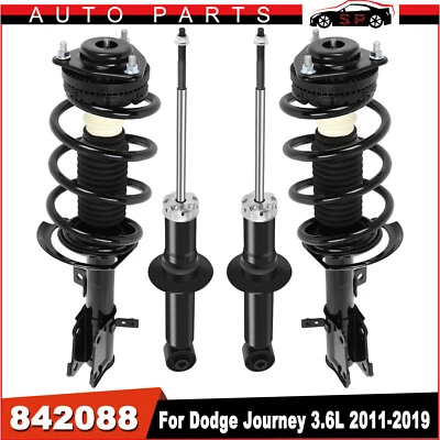 For 2011-2019 Dodge Journey Loaded Front  & Rear Complete Shocks Struts Absorber Foto 1 de 4