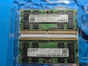 Micron 32GB (2x16GB), MTC8C1084S1SC56BD1, PC55600B-SA0-1110-XT, SO-DIMM DDR5 - Picture 1 of 2