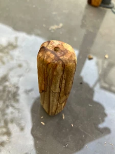 Bathroom Pull Cord Light Switch Handle Handmade Spalted Foraged Wood - Picture 1 of 11