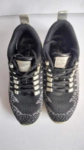 Ladies Womens Carvela Kurt Geiger Black Silver Runners/ Sneakers Size 36 (AU 6) - Picture 1 of 10