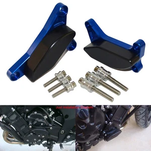 Blu protezione carter motore crash cursori per YAMAHA Fazer FZ1 FZ-1 2006-2020 - Picture 1 of 7