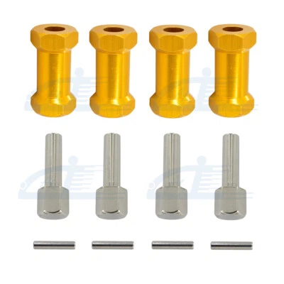 Adaptador de buje hexagonal de rueda de 12 mm 4 piezas extensión de 25 mm para oruga RC de 1/10 Scx10 D90 Foto 1 de 4