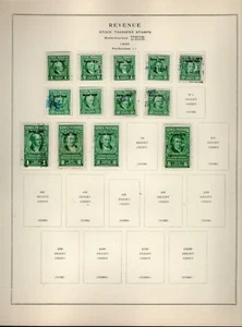 13 USA Issued "SERIES 1945" STOCK TRANSFER Revenue stamps- SCOTT'S RD186-RD208C - Picture 1 of 2