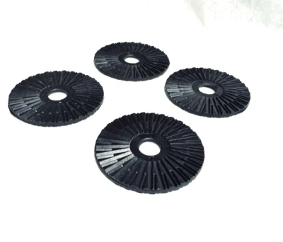 4-Pk Grooved Plastic Washer Spacer 50 mm for furniture legs with screw thread