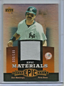 Don Mattingly 2006 Upper Deck Epic Game Used Jersey #020/185