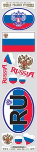 Russia 11 stickers set Russian flag decals bumper stiker car auto bike laptop - Foto 1 di 1