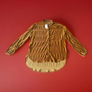 NWT Free People My Best Velvet Blouse Spice Honey Size Small Boho - Picture 1 of 9