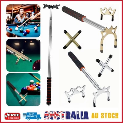 4PCS Pool Snooker Billiard Table Cue Rest Cross and Spider Jigger Brass Set AU - image 1 of 4
