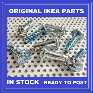Ikea SVARTA 151743 100646  joining screws & sleeves new ORIGINAL parts x8 - Picture 1 of 4
