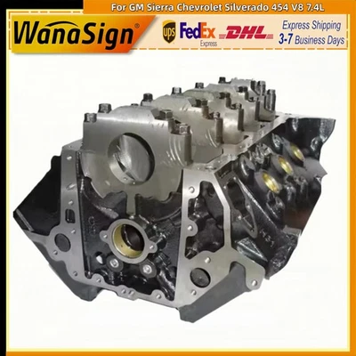 9111053 9111052 Engine Empty Block For GM Sierra Chevrolet Silverado 454 V8 7.4L - Image 1 of 4